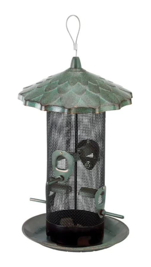 Stokes Select Belle Fleur Wild Bird 2.8 Steel Bird Feeder 8 ports (Pack of 2)