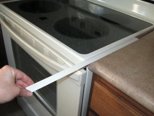 Stovetop Extender Plastic Almond Counter Connector 23 L in. for Countertops