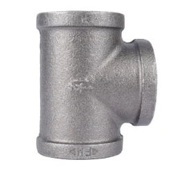 STZ Industries 1-1/4 in. FIP each X 1-1/4 in. D FIP 1-1/4 in. D FIP Black Malleable Iron Tee