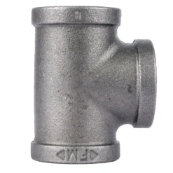 STZ Industries 4 in. FIP each X 4 in. D FIP 4 in. D FIP Black Malleable Iron Tee