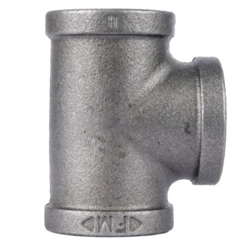 STZ Industries 4 in. FIP each X 4 in. D FIP 4 in. D FIP Black Malleable Iron Tee