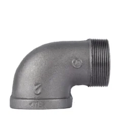 STZ Industries 2 in. FIP each X 2 in. D MIP Black Malleable Iron 90 Degree Street Elbow