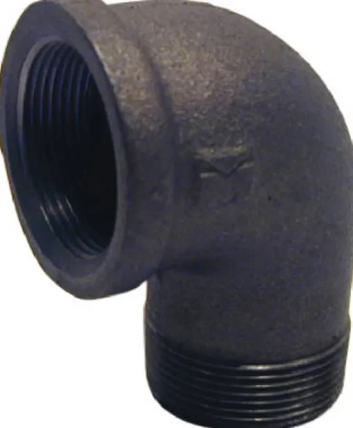 STZ Industries 2 in. FIP each X 2 in. D MIP Black Malleable Iron 90 Degree Street Elbow