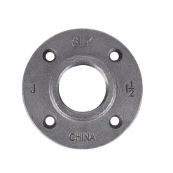 STZ Industries 1-1/2 in. FIP each Black Malleable Iron Floor Flange