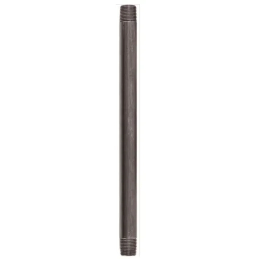 STZ Industries 1/2 in. MIP each X 1/2 in. D MIP Black Steel 12 in. L Nipple