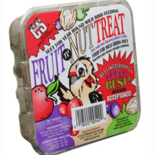 Suet Cake, Fruit 'N Nut Treat, 11-oz.