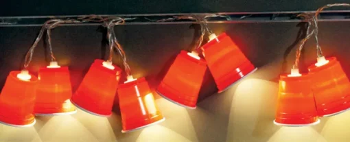 Summer Nights Incandescent Red Solo Cup Light Set Clear 7-1/2 ft. 10 lights