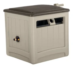 Sunbelt Smart Tube Beige Resin Free Standing Hideaway Hose Reel 225 ft.
