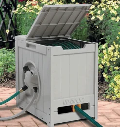 Suncast Aquawinder 125 ft. Stationary Beige Hose Reel