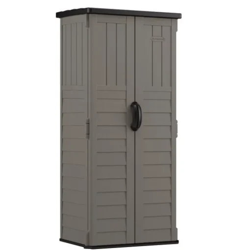 Suncast 2 ft. x 2 ft. Resin Vertical Pent Storage Shed with Floor Kit