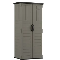 Suncast 2 ft. x 2 ft. Resin Vertical Pent Storage Shed with Floor Kit
