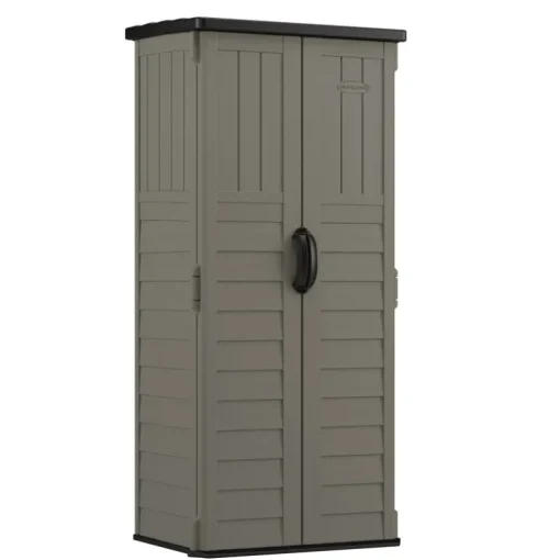 Suncast 2 ft. x 2 ft. Resin Vertical Pent Storage Shed with Floor Kit