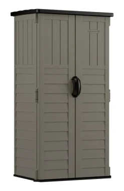 Suncast 2 ft. x 2 ft. Resin Vertical Pent Storage Shed with Floor Kit