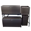 Suncast 3 Tier Storage Shed 37 in. H X 74 in. W Black Display Rack Metal