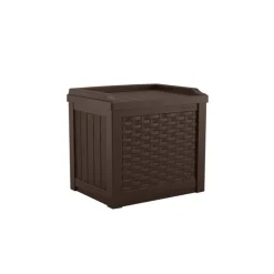 Suncast Brown Plastic 22 gal. Capacity Deck Box 23 H x 22 W x 17 D in. with Seat