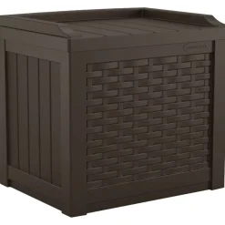 Suncast Brown Plastic 22 gal. Capacity Deck Box 23 H x 22 W x 17 D in. with Seat