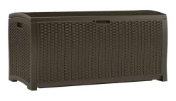 Suncast Brown Plastic 99 gal. Capacity Deck Box 26 H x 50 W x 26 D in.