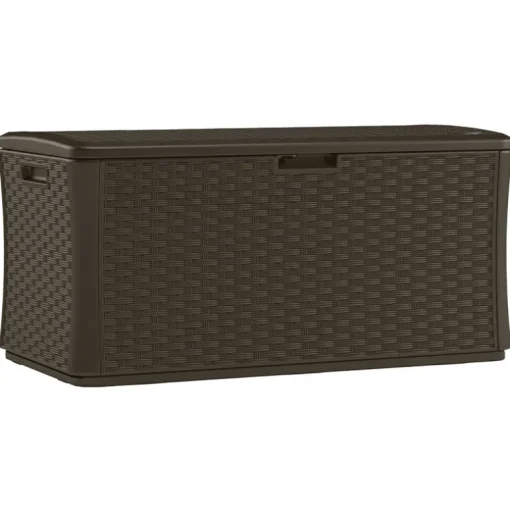 Suncast Brown Plastic 60 gal. Capacity Outdoor Storage Cube 27 W x 28 D in.