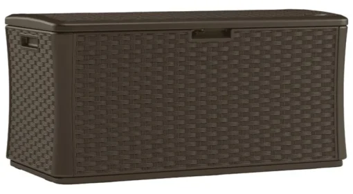 Suncast Brown Plastic 60 gal. Capacity Outdoor Storage Cube 27 W x 28 D in.