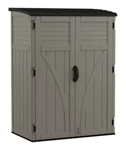 Suncast Gray Plastic Vertical Storage Shed 4 W x 3 D ft. with Floor Kit