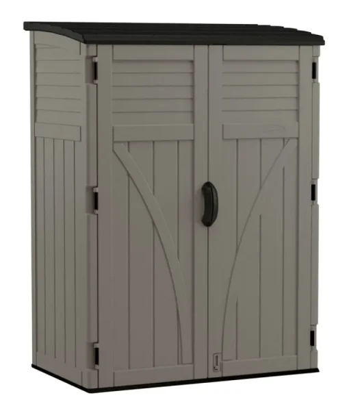 Suncast Gray Plastic Vertical Storage Shed 4 W x 3 D ft. with Floor Kit