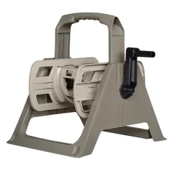 Suncast Hose Handler Taupe Resin Retractable Wall Mounted Hose Reel 100 ft. Capacity