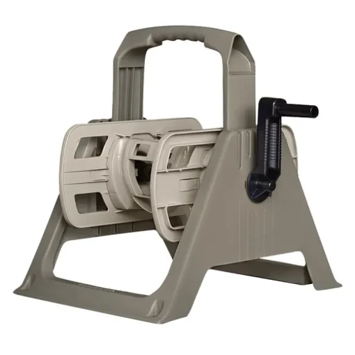 Suncast Hose Handler Taupe Resin Retractable Wall Mounted Hose Reel 100 ft. Capacity