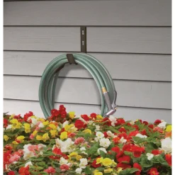Suncast Hose Hangout Brown Metal Wall Mounted Hose Hanger 150 ft. Capacity