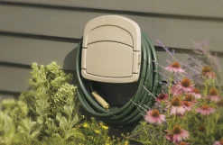Suncast Hose Hangout Taupe Resin Wall Mounted Hose Hanger 150 ft. Capacity