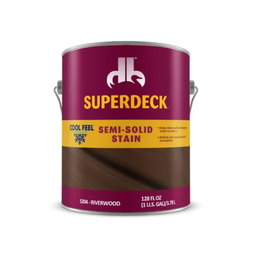 Superdeck Cool Feel Solid Riverwood Acrylic Deck Stain 1 gal. (Pack of 4)