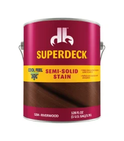Superdeck Cool Feel Solid Riverwood Acrylic Deck Stain 1 gal. (Pack of 4)