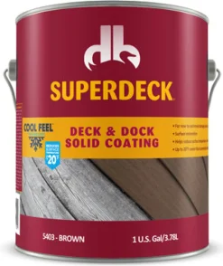Superdeck Cool Feel Solid Brown Acrylic Deck and Dock Stain 1 gal. (Pack of 4)