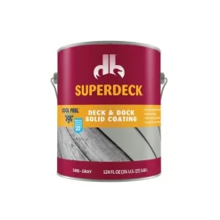 Superdeck Cool Feel Solid Gray Acrylic Deck and Dock Stain 1 gal. (Pack of 4)