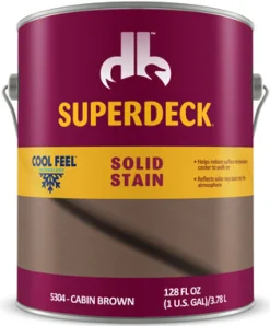 Superdeck Cool Feel Solid Cabin Brown Acrylic Deck Stain 1 gal. (Pack of 4)