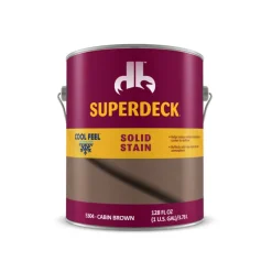 Superdeck Cool Feel Solid Cabin Brown Acrylic Deck Stain 1 gal. (Pack of 4)