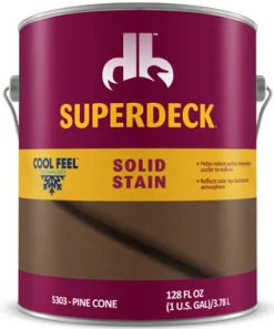 Superdeck Cool Feel Solid Pine Cone Acrylic Deck Stain 1 gal. (Pack of 4)