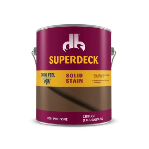 Superdeck Cool Feel Solid Pine Cone Acrylic Deck Stain 1 gal. (Pack of 4)