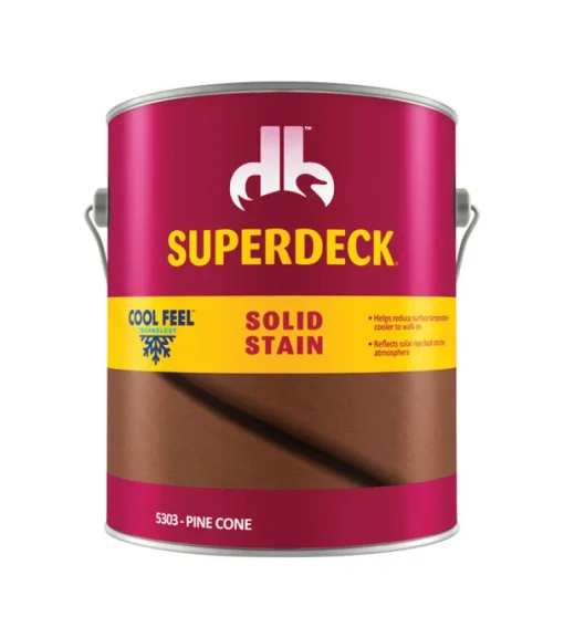Superdeck Cool Feel Solid Pine Cone Acrylic Deck Stain 1 gal. (Pack of 4)