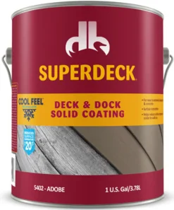 Superdeck Cool Feel Solid Adobe Acrylic Deck and Dock Stain 1 gal. (Pack of 4)