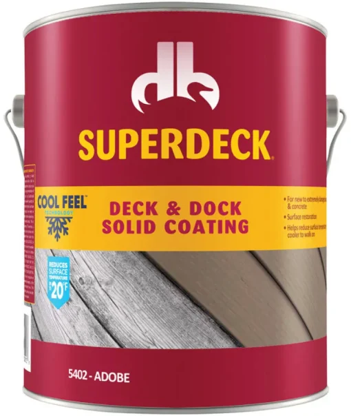 Superdeck Cool Feel Solid Adobe Acrylic Deck and Dock Stain 1 gal. (Pack of 4)