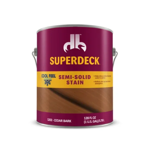 Superdeck Cool Feel Solid Cedar Bark Acrylic Deck Stain 1 gal. (Pack of 4)