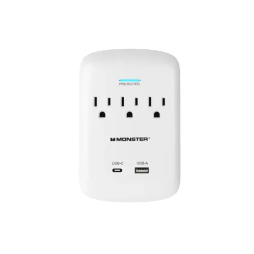 SURG TAP 3OUT 2USB WHT