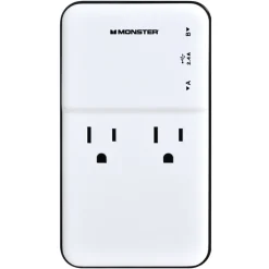 SURGE TAP WHT 2OUTLET