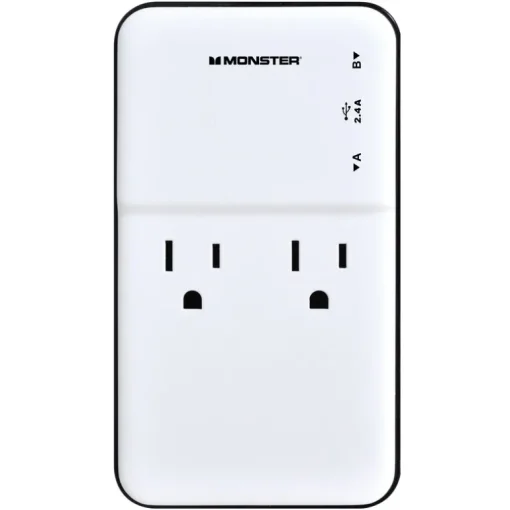 SURGE TAP WHT 2OUTLET