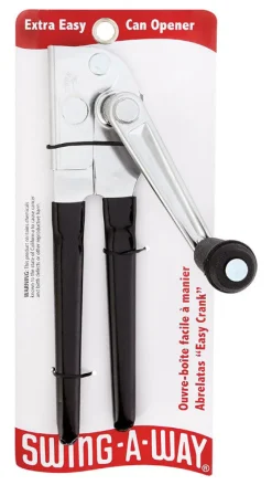 Swing-A-Way Black Stainless Steel Manual Can Opener