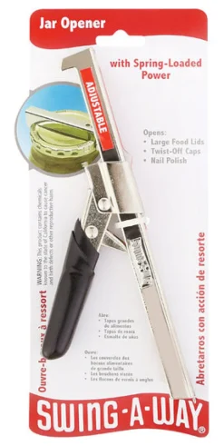 Swing-A-Way Black/Silver Steel Jar Opener