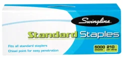 Swingline 1/4 in. L Flat Crown Standard Staples 5000 pk