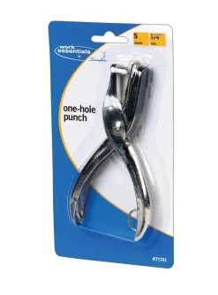 Swingline Work Essentials 5 Sheet Capacity Single Hole Paper Punch Silver