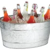Tablecraft 14 in. W x 19 in. L Silver Steel Oval Beverage Tub