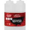 TableCraft BBQ Clear Polyethylene Squeeze Bottles 12 oz